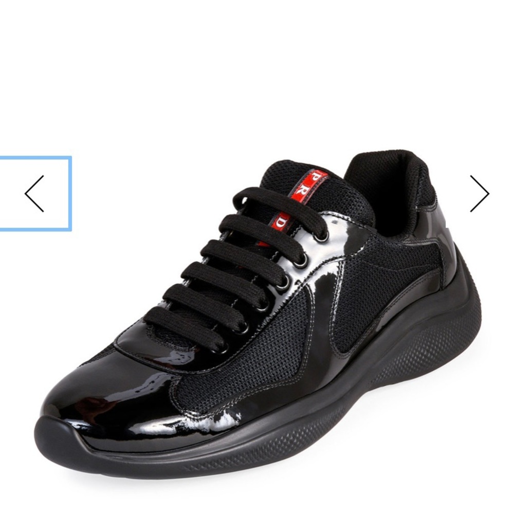Prada Men’s Vernice Low Top Bike Sneakers